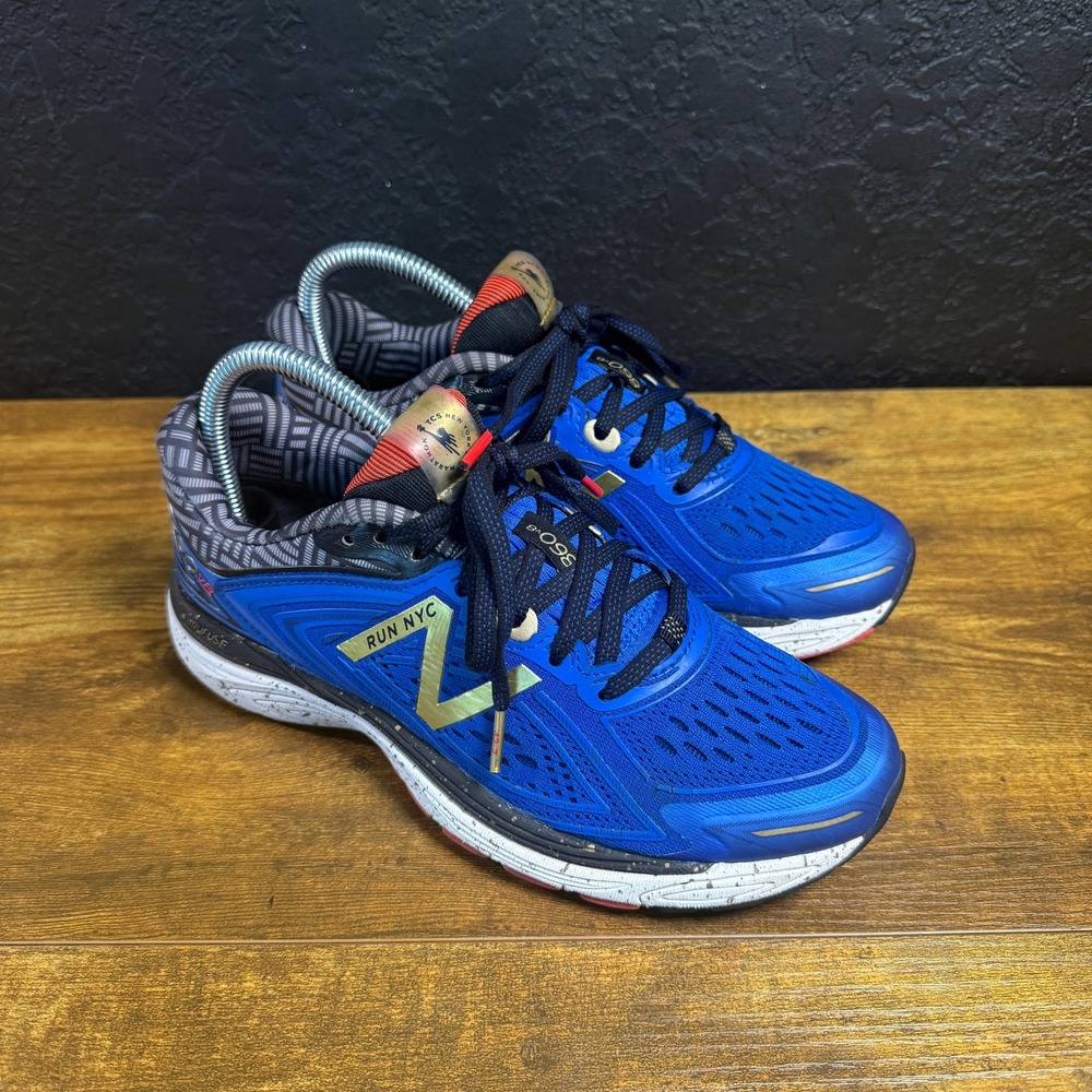 New Balance 860v8 NYC Marathon W860NY8 Blue Mesh Running Shoes Womens Size 7